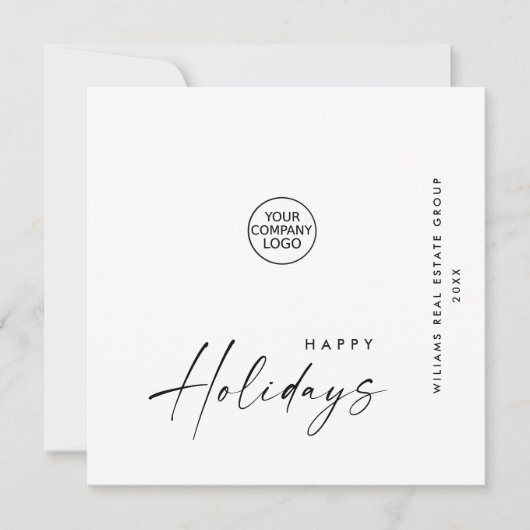 ミニマエレガントリストの企業のクリスマスグリーティング シーズンカード (正面)