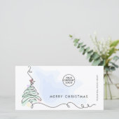 ミニマエレガントリストの企業のクリスマスグリーティング シーズンカード (スタンド正面)