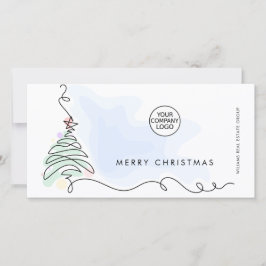 ミニマエレガントリストの企業のクリスマスグリーティング シーズンカード