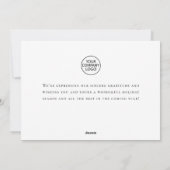 ミニマエレガントリストの企業のクリスマスグリーティング シーズンカード (裏面)