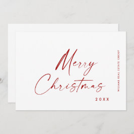 ミニマエレガントリストの企業のクリスマスグリーティング シーズンカード