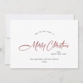 ミニマエレガントリストの企業のクリスマスグリーティング シーズンカード (正面)