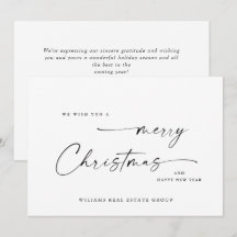 ミニマエレガントリストの企業のクリスマスグリーティング