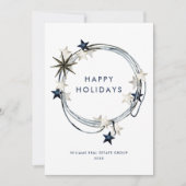 ミニマエレガントリストの企業のクリスマスグリーティング シーズンカード (正面)