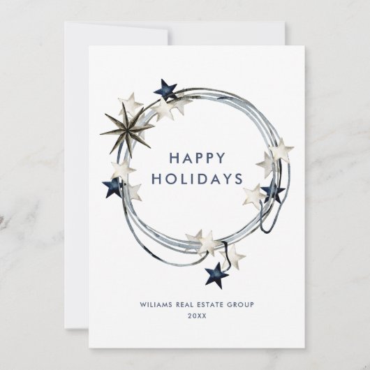 ミニマエレガントリストの企業のクリスマスグリーティング シーズンカード (正面)