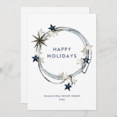 ミニマエレガントリストの企業のクリスマスグリーティング シーズンカード (正面/裏面)