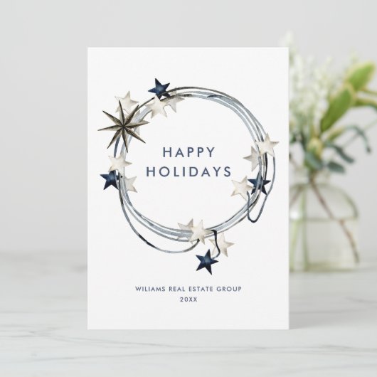 ミニマエレガントリストの企業のクリスマスグリーティング シーズンカード (スタンド正面)