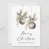 ミニマエレガントリストの企業のクリスマスグリーティング シーズンカード (正面)