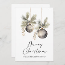 ミニマエレガントリストの企業のクリスマスグリーティング