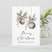 ミニマエレガントリストの企業のクリスマスグリーティング シーズンカード (スタンド正面)