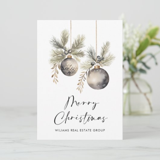 ミニマエレガントリストの企業のクリスマスグリーティング シーズンカード (スタンド正面)