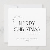 ミニマエレガントリストの企業のクリスマスグリーティング シーズンカード (正面)