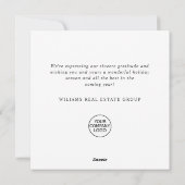 ミニマエレガントリストの企業のクリスマスグリーティング シーズンカード (裏面)