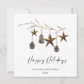 ミニマエレガントリストの企業のクリスマスグリーティング シーズンカード (正面)