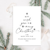 ミニマエレガントリストの企業のクリスマスグリーティング シーズンカード