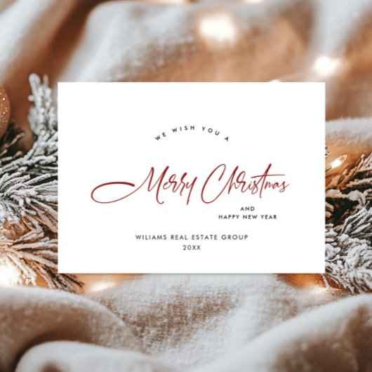 ミニマエレガントリストの企業のクリスマスグリーティング シーズンカード