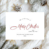 ミニマエレガントリストの企業のクリスマスグリーティング シーズンカード