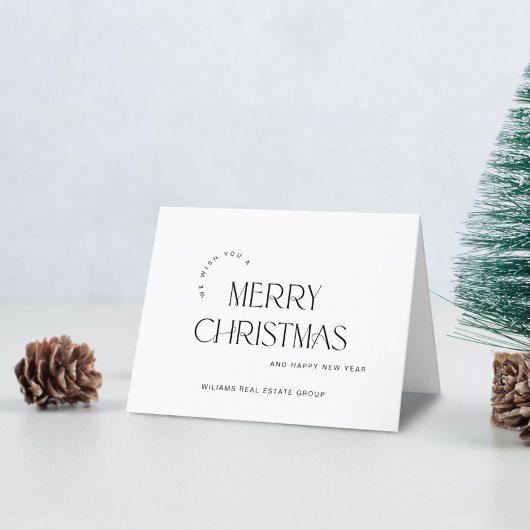 ミニマエレガントリストの企業のクリスマスグリーティング シーズンカード