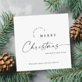 ミニマエレガントリストの企業のクリスマスグリーティング シーズンカード