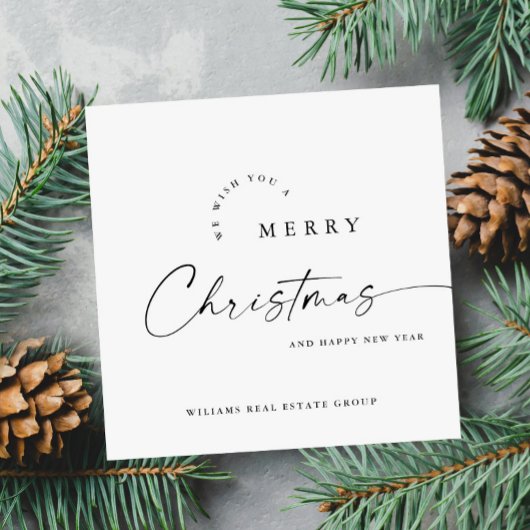 ミニマエレガントリストの企業のクリスマスグリーティング シーズンカード
