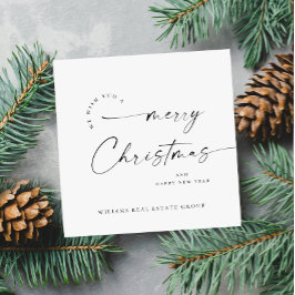 ミニマエレガントリストの企業のクリスマスグリーティング シーズンカード