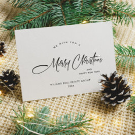 ミニマエレガントリストの企業のクリスマスグリーティング シーズンカード