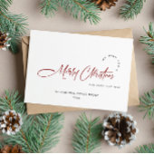ミニマエレガントリストの企業のクリスマスグリーティング シーズンカード