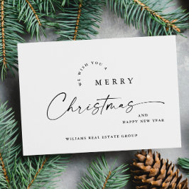 ミニマエレガントリストの企業のクリスマスグリーティング シーズンカード