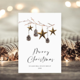 ミニマエレガントリストの企業のクリスマスグリーティング シーズンカード