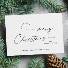 ミニマエレガントリストの企業のクリスマスグリーティング