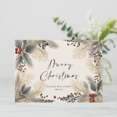 ミニマエレガントリストの企業のクリスマスグリーティング シーズンカード (スタンド正面)