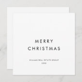 ミニマエレガントリストの企業のクリスマスグリーティング シーズンカード (正面/裏面)