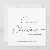 ミニマエレガントリストの企業のクリスマスグリーティング シーズンカード (正面)