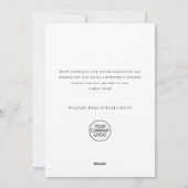 ミニマエレガントリストの企業のクリスマスグリーティング シーズンカード (裏面)