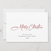 ミニマエレガントリストの企業のクリスマスグリーティング シーズンカード (正面)
