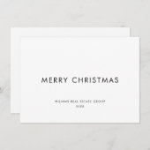ミニマエレガントリストの企業のクリスマスグリーティング シーズンカード (正面/裏面)