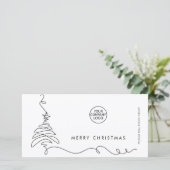 ミニマエレガントリストの企業のクリスマスグリーティング シーズンカード (スタンド正面)