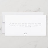 ミニマエレガントリストの企業のクリスマスグリーティング シーズンカード (裏面)