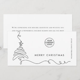 ミニマエレガントリストの企業のクリスマスグリーティング シーズンカード