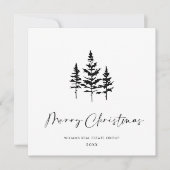 ミニマエレガントリストの企業のクリスマスグリーティング シーズンカード (正面)