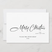 ミニマエレガントリストの企業のクリスマスグリーティング シーズンカード (正面)