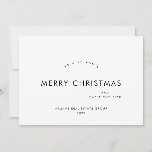 ミニマエレガントリストの企業のクリスマスグリーティング シーズンカード (正面)