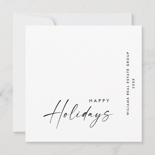 ミニマエレガントリストの企業のクリスマスグリーティング シーズンカード (正面)