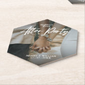 ミニマエレガントリストの写真が後に楽しくフラット ペーパーコースター (アングル)