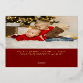 ミニマエレガントリストの写真(赤/金ゴールド) 箔シーズンカード (裏面)