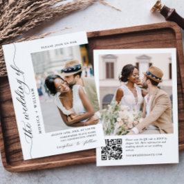 ミニマエレガントリストの写真QRコード2 PHOTO 招待状