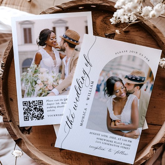 ミニマエレガントリストの写真QRコード2 PHOTO 招待状