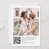 ミニマエレガントリストの写真QRコード2 PHOTO 招待状 (裏面)