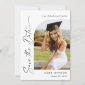 ミニマエレガントリストの卒業パーティーの写真 セーブザデート (正面)