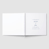 ミニマエレガントリストの埃の多い青い書結婚道 ゲストブック (全面)